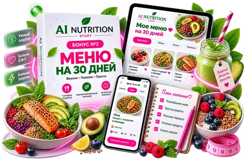 Вкусное меню на 30 дней